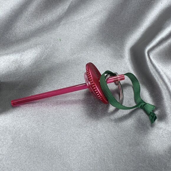 Starbucks Cold Cup Key Chain‎ Ornament Pleated Hot Pink Ombre 3" Tall 2024 Gifts - Picture 8 of 9